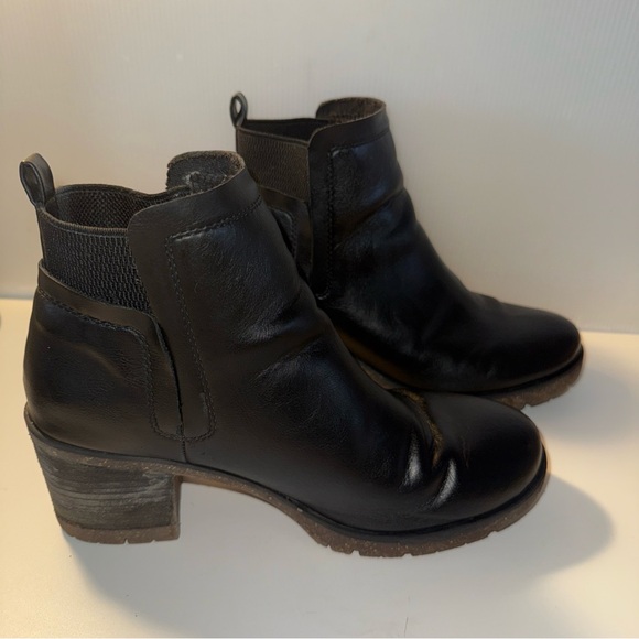 Korks Elsie Black Leather Chelsea Ankle Women’s Block Heel Boots Size:8.5 - Picture 5 of 13